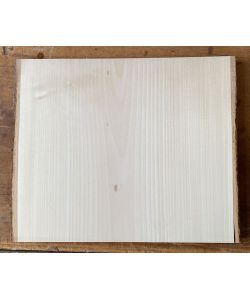 Pieza nica en madera maciza de tilo, con corteza, para pirograbado, 36x30 cm