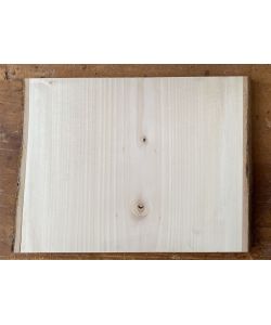 Pieza nica en madera maciza de tilo, con corteza, para pirograbado, 39x30 cm