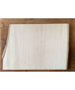 Pieza nica en madera maciza de tilo, con corteza, para pirograbado, 42x30 cm