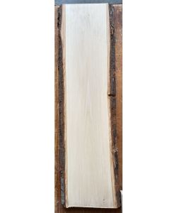 Pieza nica en madera maciza de tilo, con corteza, para pirograbado, 16x63 cm