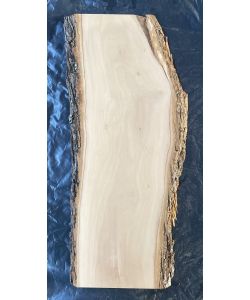 Pezzo unico in legno massiccio di ulivo con smussi e corteccia 16x56 cm