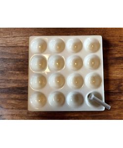 Paleta, en cer�mica, 19x19 cm con agujeros profundos MADE IN ITALY