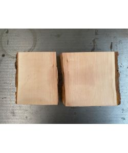 Set 2 pezzi in legno massiccio di ONTANO, larghezza 11-13 cm, altezza 15 cm