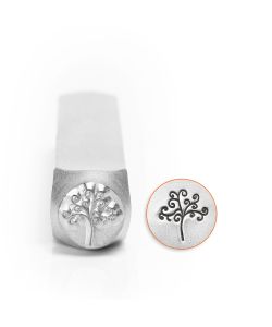 Punch in carbon steel, professional quality, TREE OF LIFE 6 MM