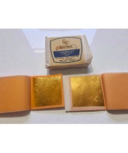 Livret feuille d'or, 25 feuilles, or jaune 23 3/4 kt Cerri Point (Italia)