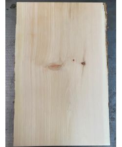 Pezzo unico in legno massiccio di Cirmolo con corteccia, per pirografia, 30x46 cm