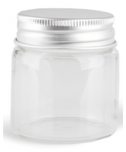 Glasbehälter mit Schraubverschluss, Durchmesser 4,7 cm, Höhe 5 cm, EFCO