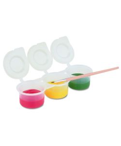 Plastic containers to 3 tubs of 75 ml.