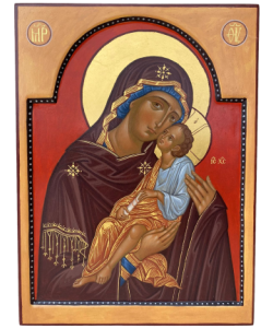Icon Mother of God of Tenderness (Cretan model) 24x32 cm
