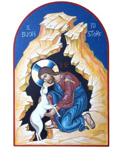 Good Shepherd icon 20x30 cm with bow
