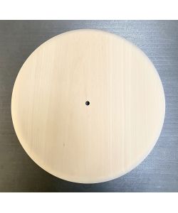 Round piece in linden wood, thickness. 3 cm, beveled, for clock, pyrography