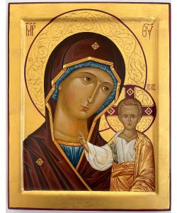 Icono, Madre de Dios de Kazán 20x25 cm