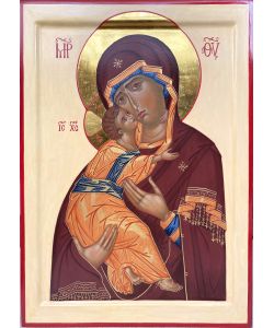 Icono, Madre de Dios de la Ternura Vladimir 25x35 cm