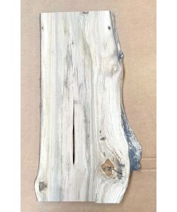 Pezzo unico in legno massiccio di NOCE, larghezza 22 cm, altezza 52 cm, CON FORI TARLO