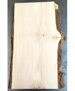 Pieza �nica en madera maciza de aliso, con corteza, para pirograbado, 20x35 cm