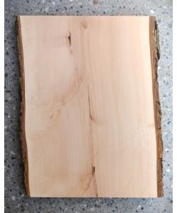 Pieza nica en madera maciza de aliso, con corteza, para pirograbado, 25x32 cm