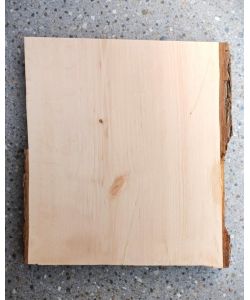 Pieza nica en madera maciza de aliso, con corteza, para pirograbado, 29x31 cm