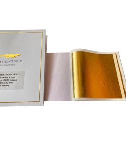 Eytzinger libretto foglia d'oro 25 fogli  23 3/4 Kt 8x8 cm DOPPIO SP. 14 gr. LIBERO
