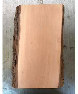 Pezzo in legno massiccio di pero con corteccia, per pirografia, 15-16x30 cm