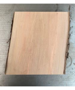 Pezzo in legno massiccio di pero con corteccia, per pirografia, 24-26x25 cm