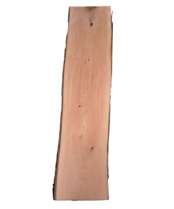 Pezzo in legno massiccio di pero con corteccia, per pirografia, 25x111 cm