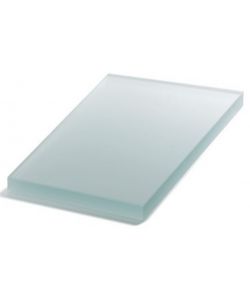 Professionelle Glasplatte, dick. 1,5 cm. mit Korund 25x32 cm
