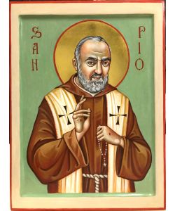 Icona di San Pio da Pietralcina, 24x32 cm