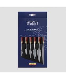 Set of 6 steel spatulas, Lefranc