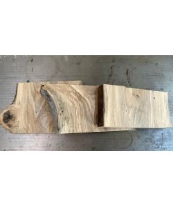 Set of 3 pieces in solid walnut wood, width 20-24 cm, height 11-16 cm