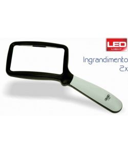 Folding magnifier with LED light 10.8x6 cm, 2x magnification.