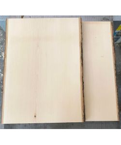 Pi�ce unique en bois de tilleul massif, avec �corce, pour pyrogravure, 34x45 cm