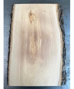 Unique piece in solid olive wood with chamfers and bark 22x35 cm