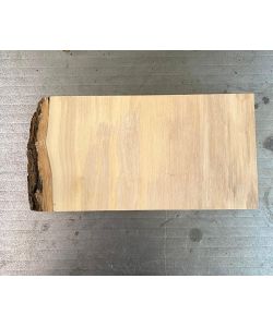 Pezzo unico in legno massiccio di ulivo con smussi e corteccia 18x10 cm