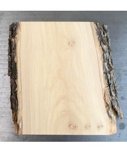 Pieza �nica en madera maciza de olivo con chaflanes y corteza 14x20 cm